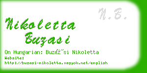 nikoletta buzasi business card